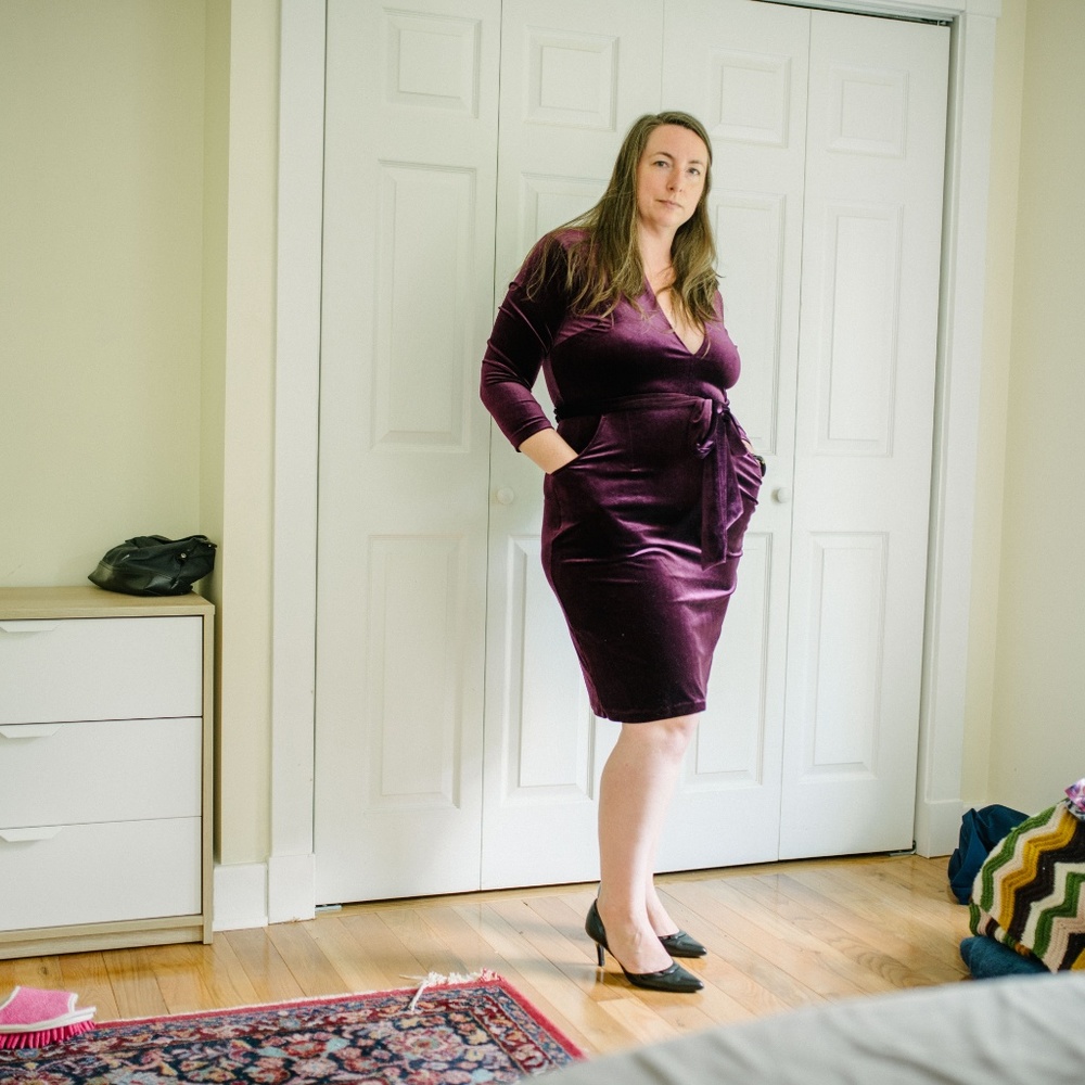 Luxurious Purple eShakti Dress - Picture 2 of 5